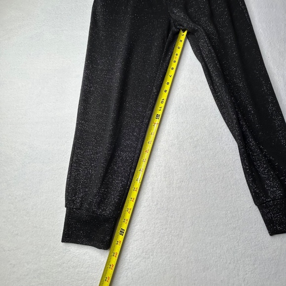 INC International Concepts Women's Black Sequined Glitter Jogger Pants Running - Picture 7 of 12